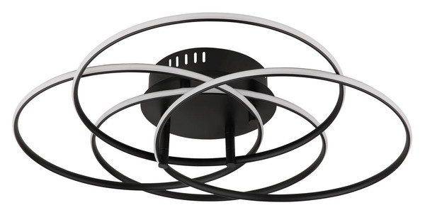 Globo Kombos LED Deckenleuchte 55W Neutralweiß Schwarz Matt, Metall Ø32,9cm 67355-55