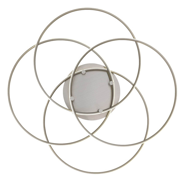 Globo LED Deckenleuchte Kombos 55W neutralweiss Nickel matt Metall Aluminium Ø51,5cm