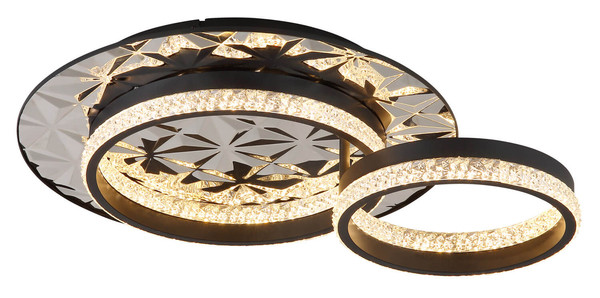 Globo Della Ii LED Deckenleuchte 24W Warmweiß Schwarz Matt, Metall 14cm 67361C