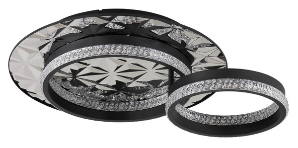 Globo Della Ii LED Deckenleuchte 24W Warmweiß Schwarz Matt, Metall 14cm 67361C