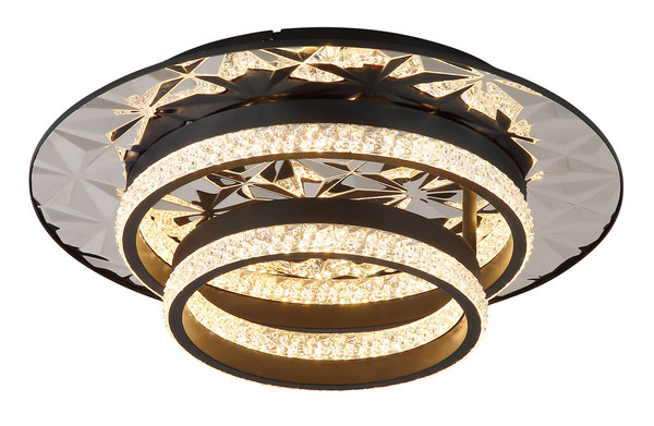 Globo Della Ii LED Deckenleuchte 24W Warmweiß Schwarz Matt, Metall 14cm 67361C