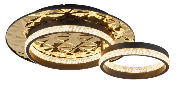 Globo Della Ii LED Deckenleuchte 24W Warmweiß Schwarz Matt, Metall 14cm 67361G