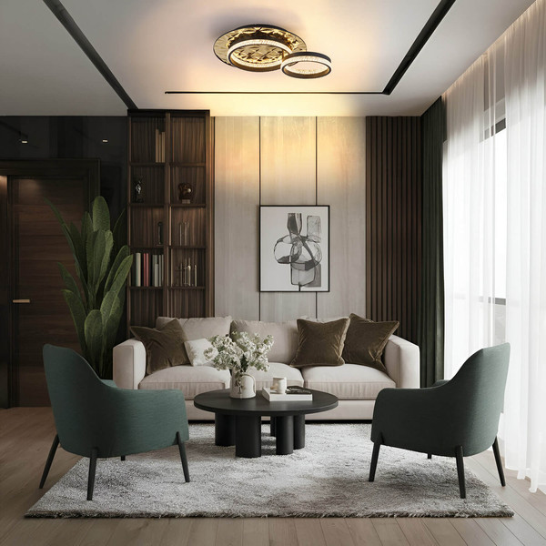 Globo Della Ii LED Deckenleuchte 24W Warmweiß Schwarz Matt, Metall 14cm 67361G