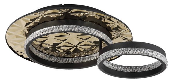 Globo Della Ii LED Deckenleuchte 24W Warmweiß Schwarz Matt, Metall 14cm 67361G