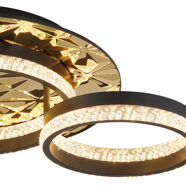 Globo Della Ii LED Deckenleuchte 24W Warmweiß Schwarz Matt, Metall 14cm 67361G