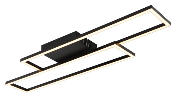 Globo Tatjana LED Deckenleuchte 30W Warmweiß Schwarz Matt 5,6cm 67363-30