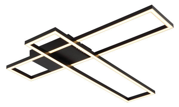 Globo Tatjana LED Deckenleuchte 30W Warmweiß Schwarz Matt 5,6cm 67363-30