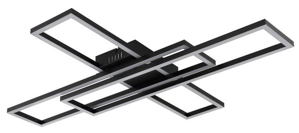 Globo Tatjana LED Deckenleuchte 55W Warmweiß Schwarz Matt 7,4cm 67363-55