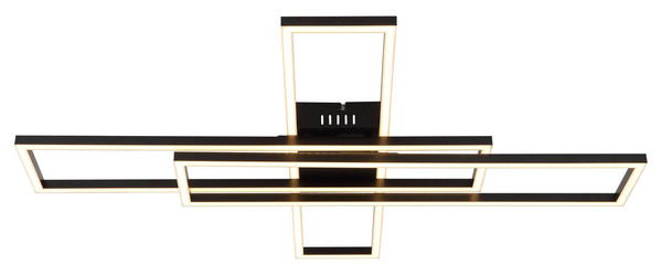 Globo Tatjana LED Deckenleuchte 55W Warmweiß Schwarz Matt 7,4cm 67363-55