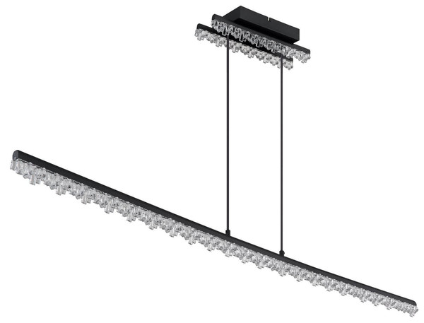 Globo LED Pendelleuchte Hilton 32W warmweiss Schwarz matt Metall Aluminium 120x120cm