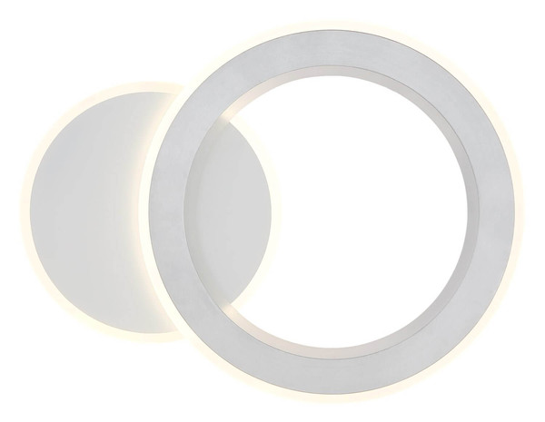 Globo LED Deckenleuchte Mavis 21W dimmbar Fernbedienung CCT warm-/tageslichtweiss Weiß matt gebürstet Metall Aluminium 51x38cm