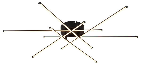 Globo Lawson LED Deckenleuchte 40W Warmweiß Schwarz Matt, Metall 7,7cm 67380-40