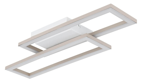 Globo LED Deckenleuchte Wilton 16W CCT warm-/neutral-/tageslichtweiss Weiß matt sandfarben matt 55x15,5cm