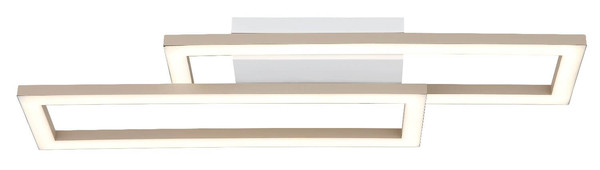 Globo LED Deckenleuchte Wilton 16W CCT warm-/neutral-/tageslichtweiss Weiß matt sandfarben matt 55x15,5cm