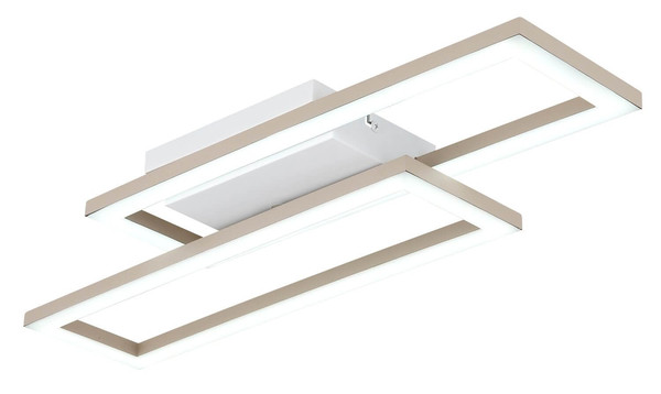Globo LED Deckenleuchte Wilton 16W CCT warm-/neutral-/tageslichtweiss Weiß matt sandfarben matt 55x15,5cm
