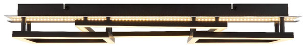 Globo LED Deckenleuchte Estrada 40W warmweiss Schwarz matt Metall 70x33cm