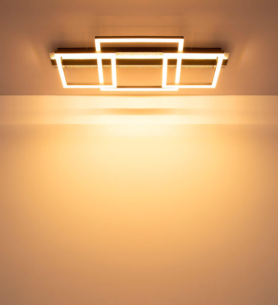 Globo LED Deckenleuchte Estrada 40W warmweiss Schwarz matt Metall 70x33cm