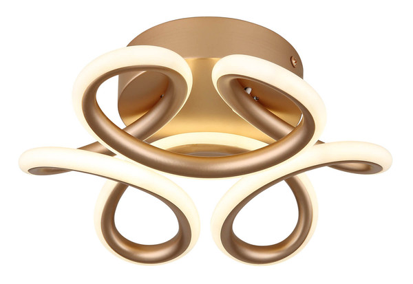 Globo Melisand LED Deckenleuchte 24W CCT Champagnerfarben Matt, Metall Memoryfunktion Ø26cm 67386-24CH