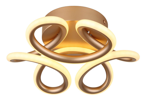 Globo Melisand LED Deckenleuchte 24W CCT Champagnerfarben Matt, Metall Memoryfunktion Ø26cm 67386-24CH