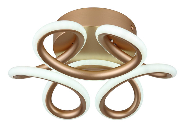 Globo Melisand LED Deckenleuchte 24W CCT Champagnerfarben Matt, Metall Memoryfunktion Ø26cm 67386-24CH