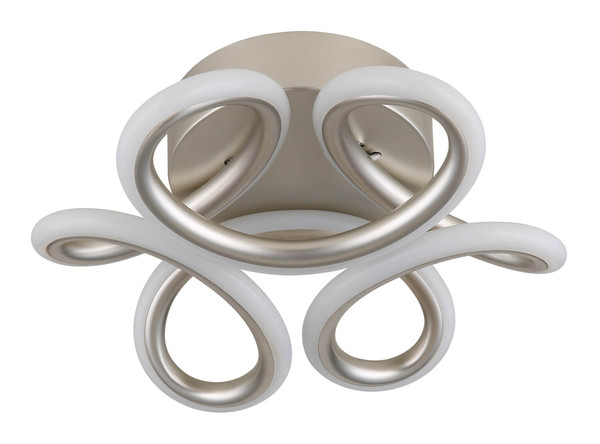 Globo Melisand LED Deckenleuchte 24W CCT Silberfarben Matt, Metall Memoryfunktion Ø26cm 67386-24S