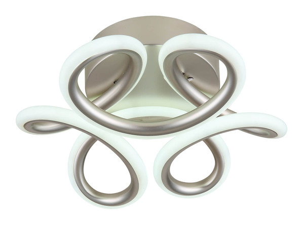 Globo Melisand LED Deckenleuchte 24W CCT Silberfarben Matt, Metall Memoryfunktion Ø26cm 67386-24S