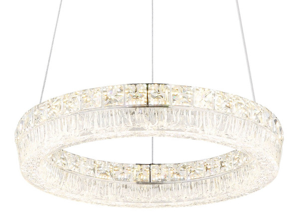 Globo LED Pendelleuchte Laurel 24W dimmbar Fernbedienung CCT warm-/tageslichtweiss Verchromt Metall Ø40cm