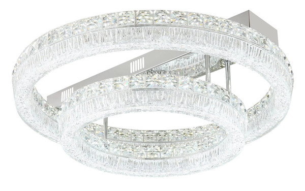 Globo LED Deckenleuchte Laurel 60W dimmbar Fernbedienung CCT warm-/tageslichtweiss Verchromt Metall Ø60cm