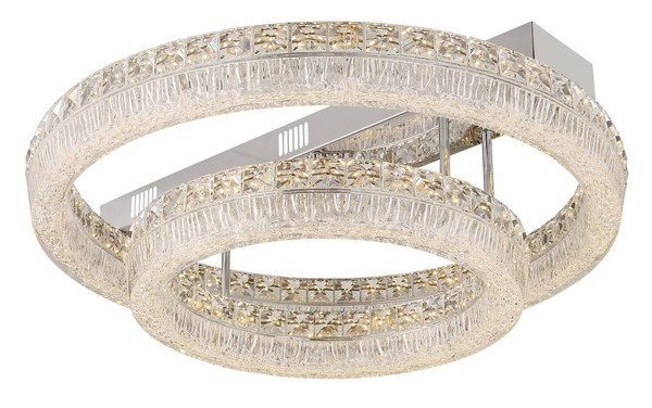 Globo LED Deckenleuchte Laurel 60W dimmbar Fernbedienung CCT warm-/tageslichtweiss Verchromt Metall Ø60cm