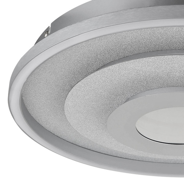 Globo LED Deckenleuchte Miles 30W CCT warm-/neutral-/tageslichtweiss Silberfarben gebürstet Metall Aluminium Ø40cm