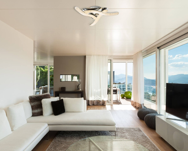 Globo Nabro LED Deckenleuchte 36W Neutralweiß Verchromt, Metall 13cm 67833-36