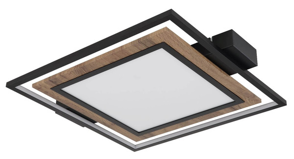 Globo LED Deckenleuchte Gabaldo 36W warmweiss Schwarz matt Metall 50x45cm