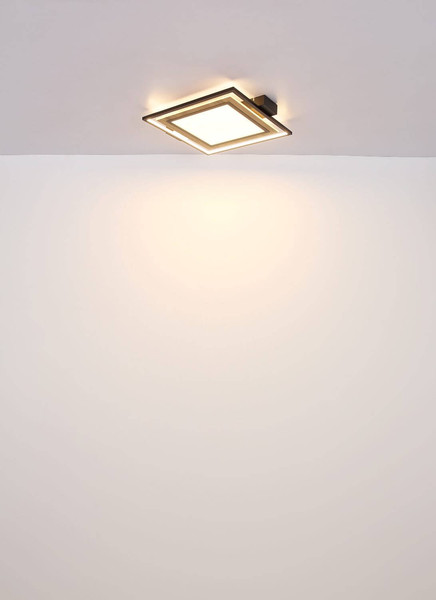 Globo LED Deckenleuchte Gabaldo 36W warmweiss Schwarz matt Metall 50x45cm