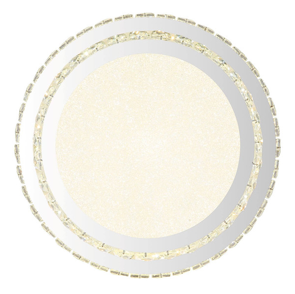 Globo LED Deckenleuchte Klara 38W dimmbar Fernbedienung CCT warm-/tageslichtweiss Verchromt klar Metall K5 Kristalle Ø40cm