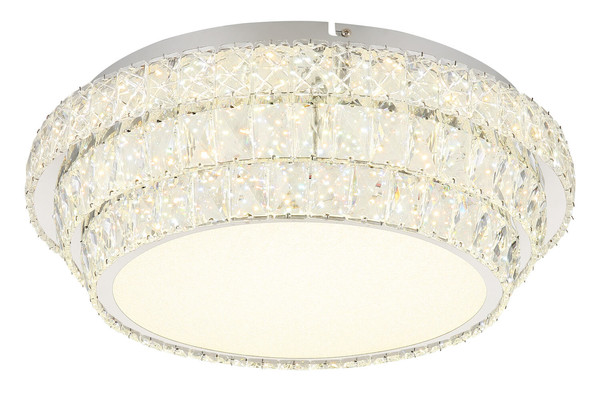 Globo Klara LED Deckenleuchte 48W CCT Verchromt, Metall Fernbedienung Nachtlicht Memoryfunktion Ø50cm 68157-48