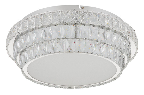 Globo Klara LED Deckenleuchte 48W CCT Verchromt, Metall Fernbedienung Nachtlicht Memoryfunktion Ø50cm 68157-48