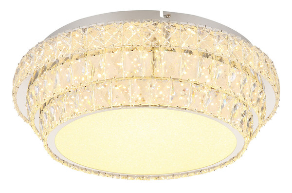 Globo Klara LED Deckenleuchte 48W CCT Verchromt, Metall Fernbedienung Nachtlicht Memoryfunktion Ø50cm 68157-48