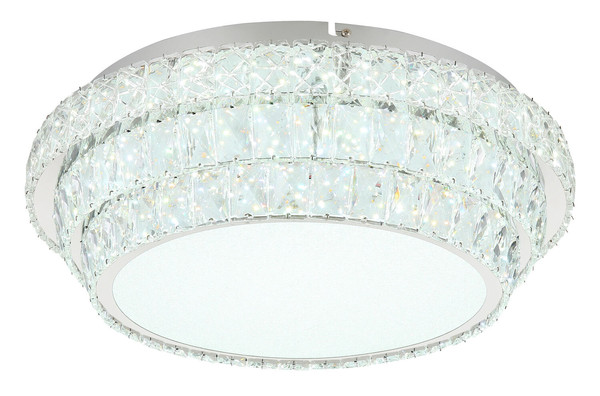 Globo Klara LED Deckenleuchte 48W CCT Verchromt, Metall Fernbedienung Nachtlicht Memoryfunktion Ø50cm 68157-48