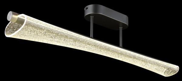 Globo LED Deckenleuchte Malinda 28W CCT warm-/neutral-/tageslichtweiss Anthrazit matt klar mit Luftblasen Metall 81x19cm