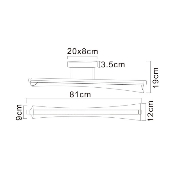 Globo LED Deckenleuchte Malinda 28W CCT warm-/neutral-/tageslichtweiss Anthrazit matt klar mit Luftblasen Metall 81x19cm