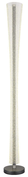 Globo LED Stehleuchte Malinda 48W CCT warm-/neutral-/tageslichtweiss Anthrazit matt klar mit Luftblasen Metall 155cm