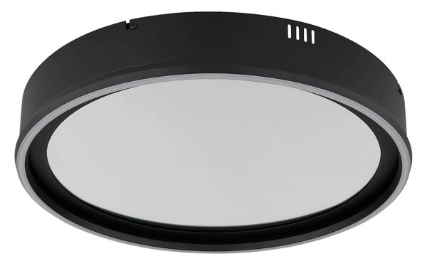 Globo LED Deckenleuchte Mirrora 40W dimmbar Fernbedienung CCT warm-/tageslichtweiss Schwarz matt verspiegelt 3D Effekt Metall Glas Ø51,5cm