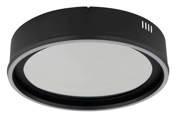Globo LED Deckenleuchte Mirrora 24W dimmbar Fernbedienung CCT warm-/tageslichtweiss Schwarz matt verspiegelt 3D Effekt Metall Glas Ø40cm