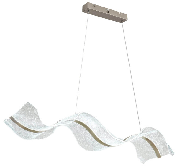 Globo LED Pendelleuchte Saque 32W dimmbar Fernbedienung CCT warm-/tageslichtweiss Nickel matt Metall 120x101cm