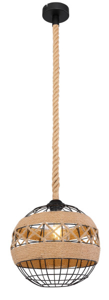 Globo Ulleu E27 Hängeleuchte 60W Schwarz, Metall Ø30cm 69029H1