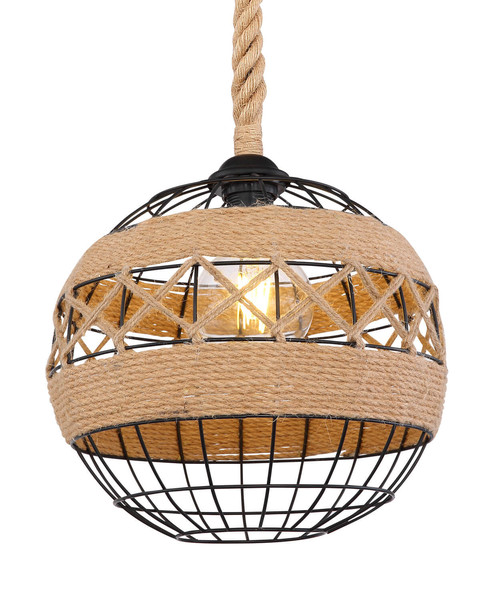 Globo Ulleu E27 Hängeleuchte 60W Schwarz, Metall Ø30cm 69029H1