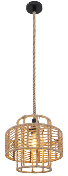 Globo Ulleu E27 Hängeleuchte 60W Schwarz Matt, Metall Ø35cm 69068H