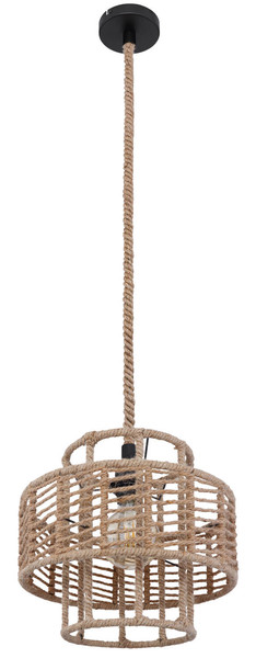 Globo Ulleu E27 Hängeleuchte 60W Schwarz Matt, Metall Ø35cm 69068H