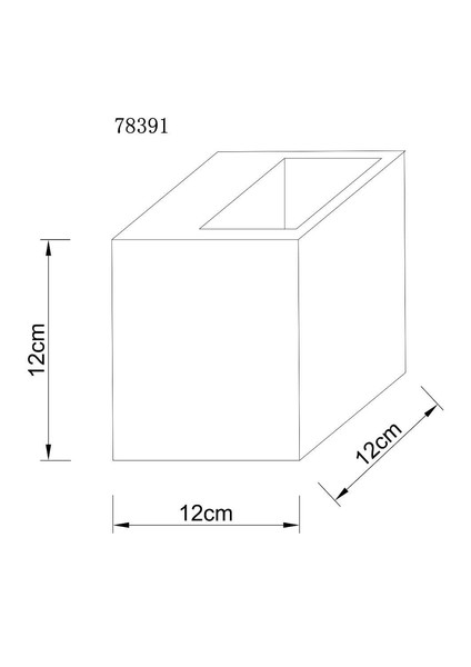 Globo LED Wandleuchte Rojas 6W warmweiss Weiß matt Metall Travertine Stein 12x12cm