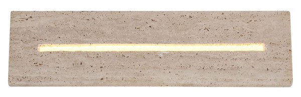 Globo LED Wandleuchte Rojas 17W warmweiss Weiß matt Metall Travertine Stein 40x11cm